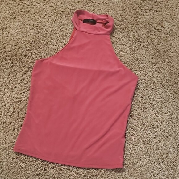21 SAINTS Double Lined Pink Halter Top - Picture 2 of 3